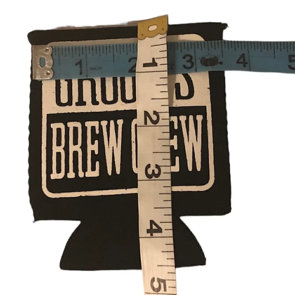 GROOMS BREW CREW Coolies Foam Collapsible Slim *Two sets of 3* O/S Black White